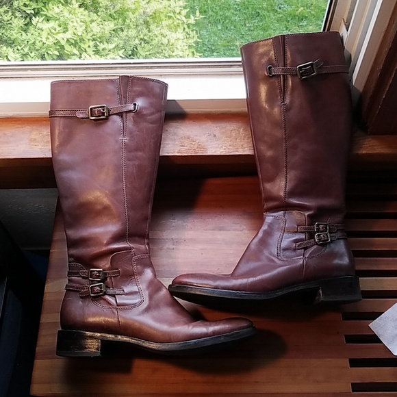 Ecco brown leather riding boots - Picture 1 of 8